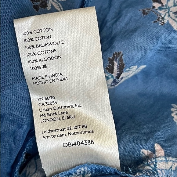 Free People Amanda wrap top ruffle detail blouse in blue size small - Picture 8 of 12